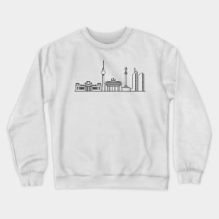 Berlin Skyline in black with details Crewneck Sweatshirt